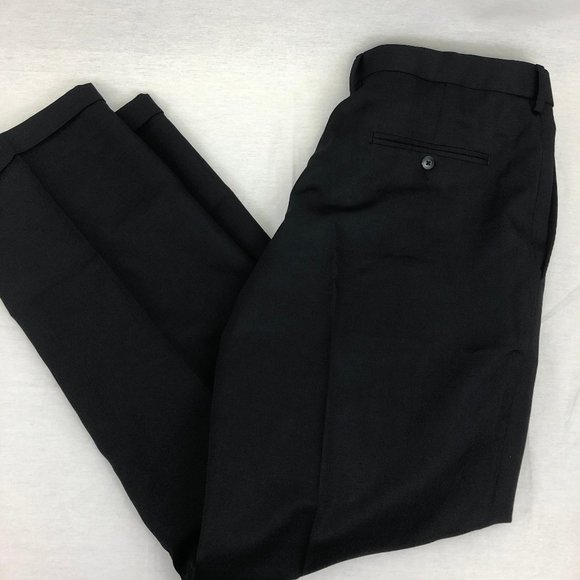 Haggar Men's Textured Stria Pleat-Front Dress Pant - Picture 1 of 8
